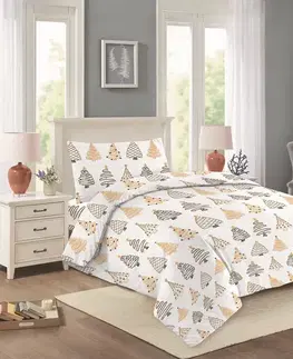 Obliečky bavlnené Vianočné prekvapenie TiaHome - 1x Vankúš 90x70cm, 1x Paplón 140x200cm