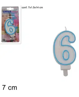 MAKRO - Sviečka tortová 6 modrá