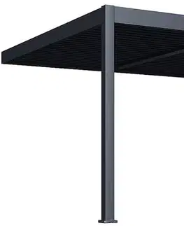 DEOKORK Záhradná hliníková pergola do stien 4x4 m (antracit)