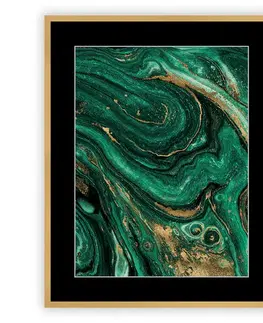 Dekoria Obraz Abstract Green&Gold II 40 x 50cm, 40 x 50cm