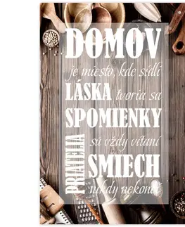 Obraz s rámom do kuchyne - domov