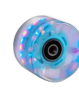 WORKER Svítící kolečko na penny board 60*45 mm vč. ložisek ABEC 7 modrá