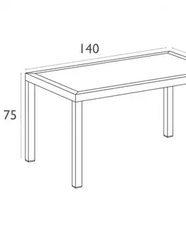 Záhradný stôl 140 cm