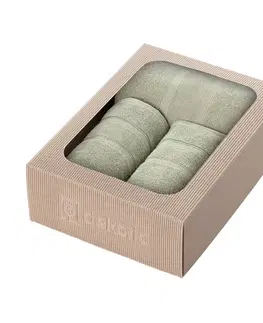 Dekoria Súprava uterákov Magnus 3ks zelená, 50 x 90  / 70 x 140 cm