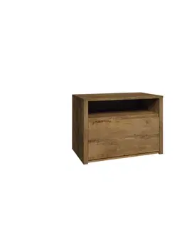 KONDELA Montana SN nočný stolík dub lefkas tmavý