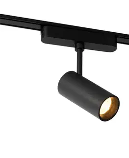 Moderné čierne bodové svetlo pre 1-fázový koľajnicový systém 9W 3000K - Magnetic Gert