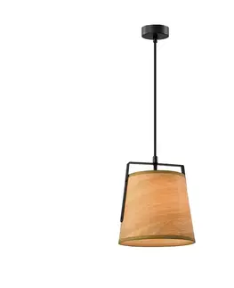 Stropná lampa Milbury čierna 1x40W E27 žlté tienidlo