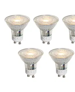 Sada 5 GU10 50 mm LED žiaroviek číra 1W 80 lm 2200K