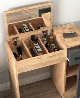 Toaletný stolík Inci - Atlantic Pine, Anthracite