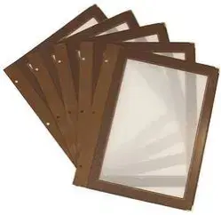 SECURIT Vložky k jedálnym lístkom WOOD A4 (5 ks) Čierna