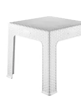 MAKRO - Stôl detský Rattan biely