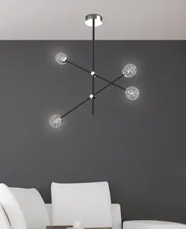 Stropná lampa Apeti Paksos 6xG9 LED čierna