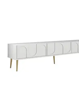 TV stolík Lyon 43 - White, Gold