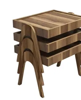 Sada odkladacích stolíkov (3 kusy) Roma - Walnut
