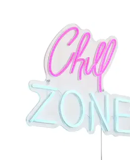 Neónové nástenné svietidlo ružové s modrým vrátane LED - Chill Zone