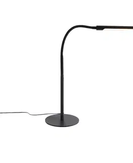 Dizajnová stolná lampa čierna vrátane LED s dotykovým stmievačom - Palka