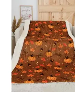 MKLozkoviny.sk Baránková deka mikroplyš Exclusive 150 × 200 cm – Tekvicové kúzlo