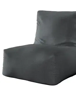 Dekoria Sedací vak v tvare kresla - jednofarebný, grafitová, 87 x 31 x 75 cm, Chenille, 160-37