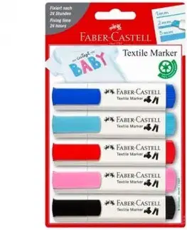 Popisovače na textil Faber-Castell Baby 5 ks