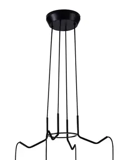 Závesná stropná lampa matná čierna 4x40W Basso