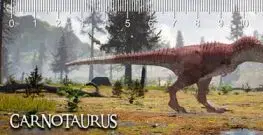 (B) 3D pravítko Carnotaurus DEEP