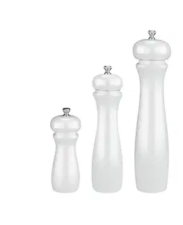STALGAST Drevený mlynček na soľ a korenie – biely 20 cm