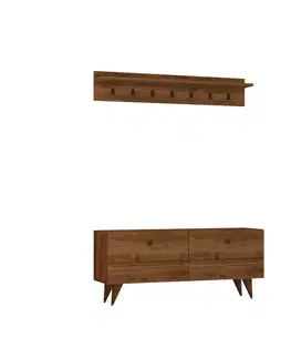 Nástenný vešiak s botníkom Rupa Walnut
