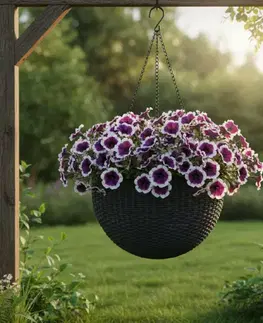 KETER Kvetináč Hanging GLOBE | grafit