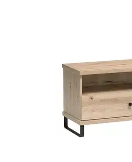 CAROLYN C7 televízny stolík na nožičkách, dub artisan
