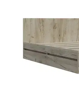 SONIJA  manželská posteľ 160, dub Craft sivý