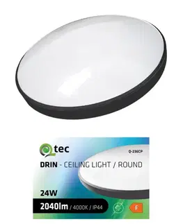 Stropná lampa QTEC 24W 4000K čierna