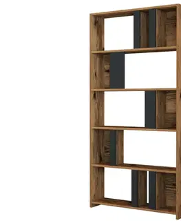 Knižnica Lima - Walnut, Anthracite