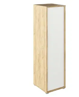 KONDELA Rioma Typ 20 vešiaková skriňa dub artisan / biela