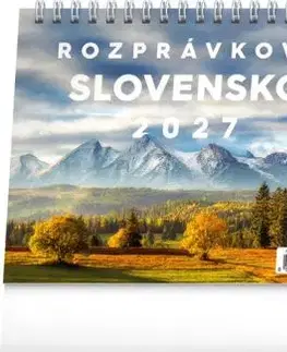 NOTIQUE Stolový kalendár Rozprávkové Slovensko 2027, 16,5 x 13 cm