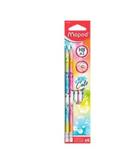 Grafitová ceruzka s gumou MAPED Mini Cute HB 6 ks