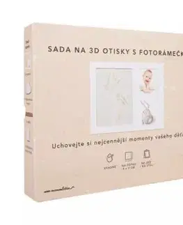 Fotorámik pre bábätko so sadou na 3D odtlačky