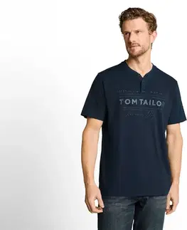 Tričko Tom Tailor Serafino s logom, Sky Captain Blue