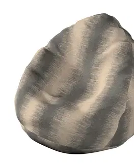 Dekoria Sedací vak + výplň, sivo-béžová, Ø60 x 105 cm, Living, 106-57