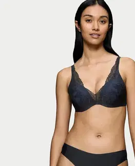 Podprsenka s kosticami Triumph Body Makeup Illusion Lace, Black denim