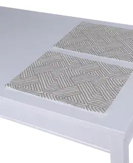 Dekoria Prestieranie 2 ks, geometrické sivé vzory, 30 x 40 cm, Sunny, 143-45