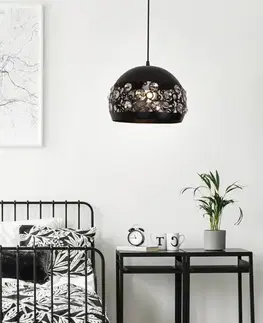 Závesná stropná lampa 1X40W E27 čierna JOLINA