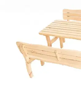 DEOKORK Masívne záhradná zostava z borovice VIKING 1+2 (40 mm) - rôzne dĺžky 180 cm