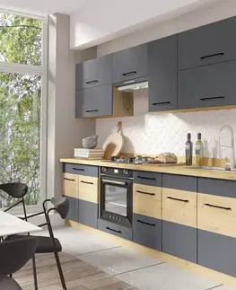 Kuchynská linka Infinity 260 C Plus s pracovnou doskou grey