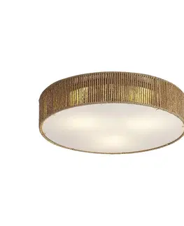 Japandi stropné svietidlo prírodné s tienidlom 46cm 3-svetlá - Luz