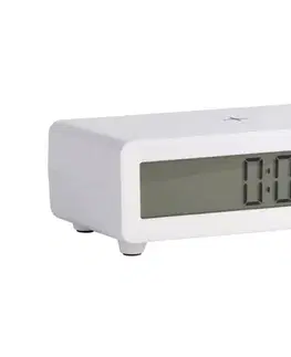 Budík Berlín LCD s nabíjačkou Karlsson KA6156WH, biela