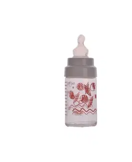 Kinekus Fľaša kojenecká sklenená 125 ml mix dekor