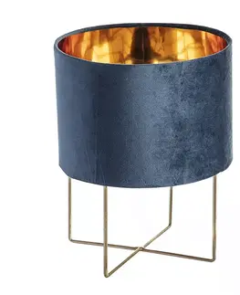 Dekoria Stolová lampa Trixi Navy 37cm, 28 x 28 x 37 cm 