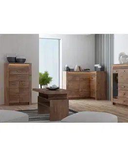 KONDELA Infinity 8 barová skrinka jaseň svetlý