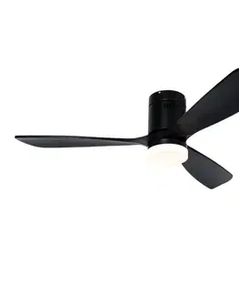 Inteligentný stropný ventilátor čierny 132 cm vrátane LED stmievateľný s diaľkovým ovládaním - Sofia