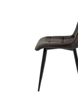 Signal Jedálenská stolička CHIC VELVET | čierne nohy Farba: Škoricová / Bluvel 4215
